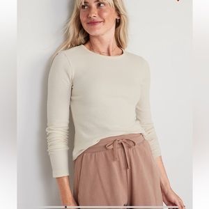 Old Navy Plush Long Sleeve Rib Knit Top